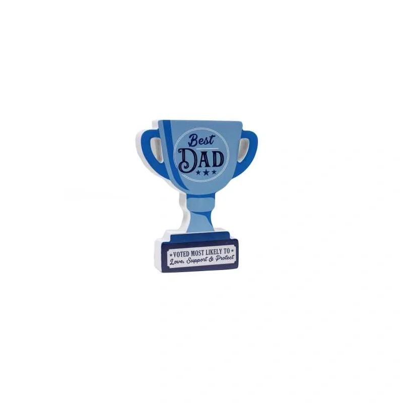MDF BLUE "BEST DAD" TROPHY STAND