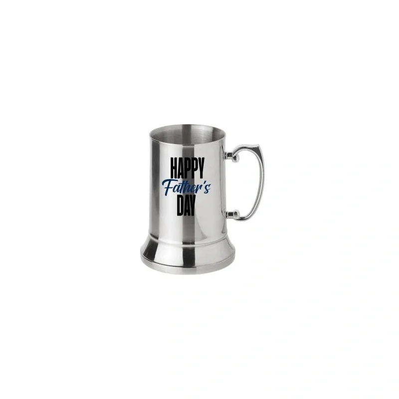 STAINLESS STEEL BEER MUG- 'HAPPY FATHER'S DAY'