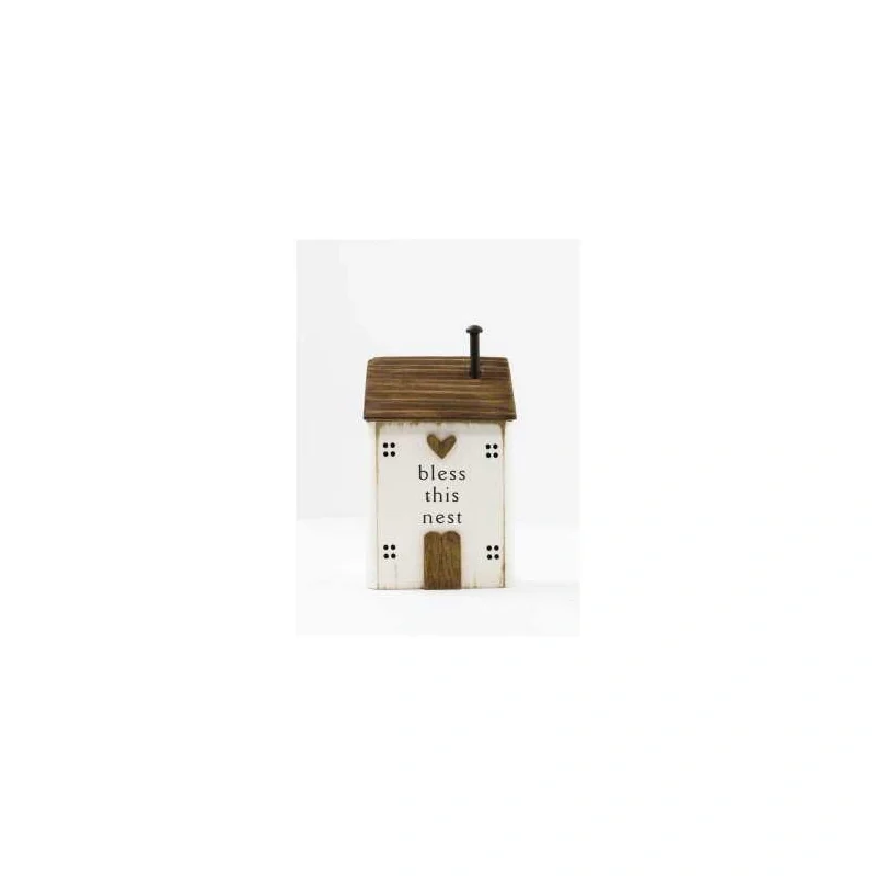 LARGE WOOD HOUSE DECOR- 'BLESS THIS NEST'