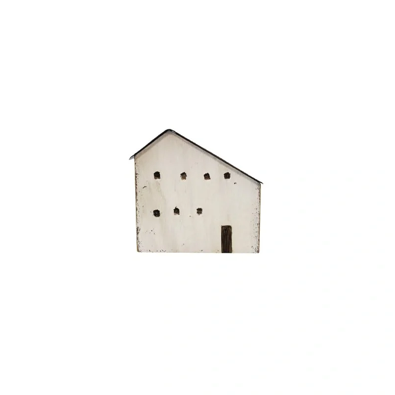 WHITE HOUSE WITH BROWN ROOF- 7 WINDOWS