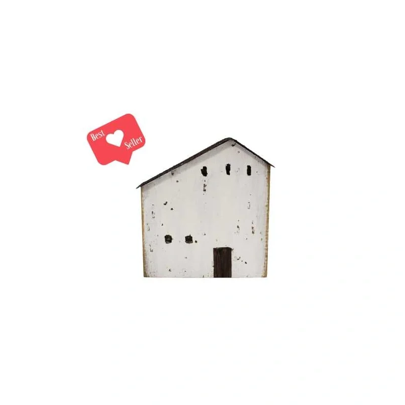WHITE HOUSE WITH BROWN ROOF- 5 WINDOWS