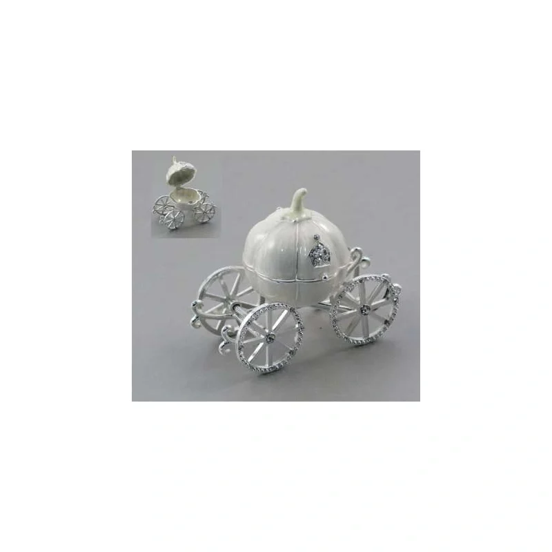 Pumpkin Carriage Jewellery Box w/Crystals