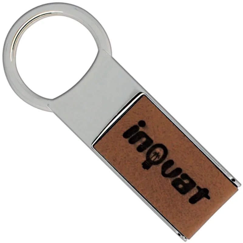 Leather & Metal Keychain - inQuat