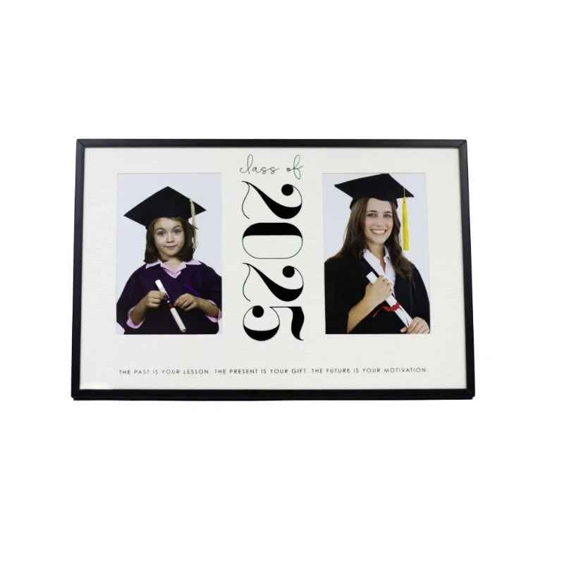 DOUBLE 4x6" BLACK FRAME- 'CLASS OF 2025'