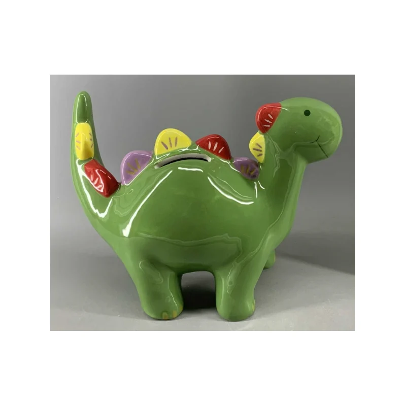 GREEN DINOSAUR MONEY BANK