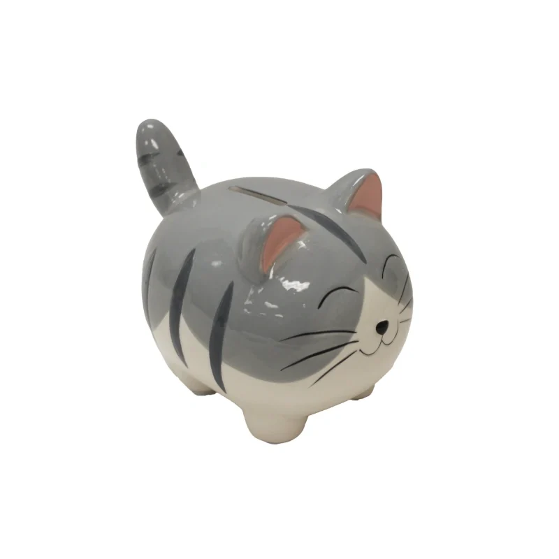 GREY CAT MONEY BANK