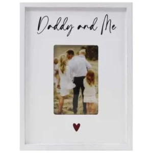 4X6" WHT WD FRAME W/HEART -DAD