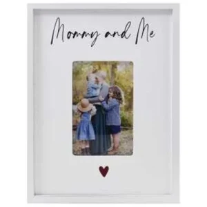 4X6" WHT WD FRAME W/HEART -MOM