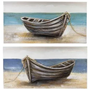 2PC BOAT BY SHORE W'ART