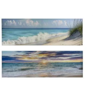 2PC LACQUER FIN. SEA SHORE W'ART
