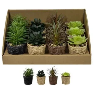 12PC ART. PLANTS KNITTED POT PDQ