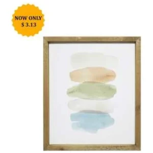 BRN WD W/WATRCLR PALLET W'ART