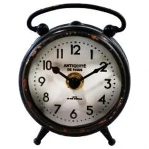 ANTIQ. BRWN. IRON TBL. CLOCK