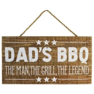 HANG'G WD. SIGN/ROPE-DAD'S BBQ...