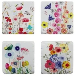 4PC. SQ. POLY COAST'R-FLWRS.