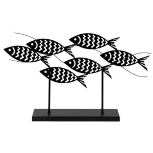 MTL.TABLE DECO/BLK FISH