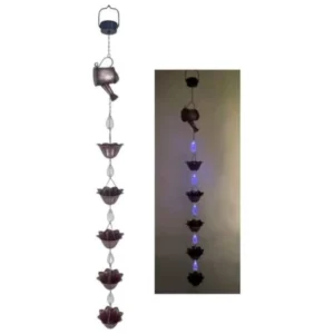 MTL SOLAR WATERING FLWR CHAIN