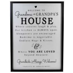 MDF WHT "GRANDPARENTS" W'ART