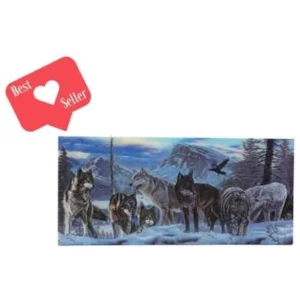 3D PACK OF WOLVES W'ART