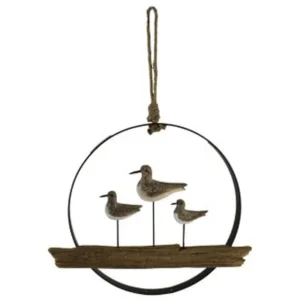 RND. MTL. W'ART/ROPE HANG'R-GULLS