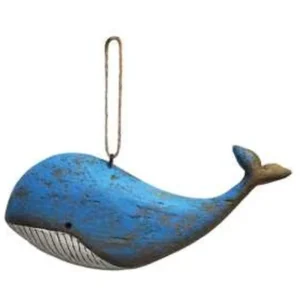 WD HANGING WOOD BLUE WHALE