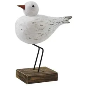 WHITE SEA BIRD TABLE DECOR