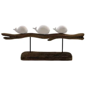 3xWHT. WD. WHALES/WD. TWIG STAND
