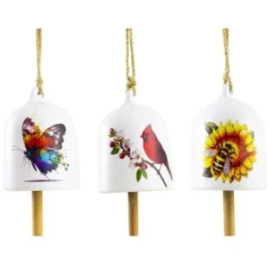 3PC CER BFLY/BEE/CARDINL W'BELL