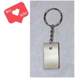 SLV. RECT. K'CHAIN/RHINESTONE