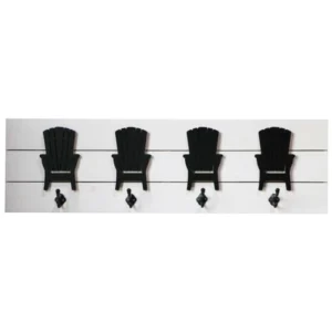 WD. W'HANG-4 BLK. CHAIRS/HOOKS