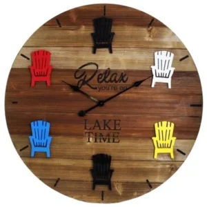 RND. WD. W'CLOCK-ADIRONDACK CHAIR