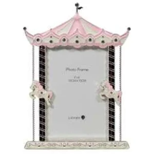 4X6" PINK CAROUSEL PHOTO FRAME