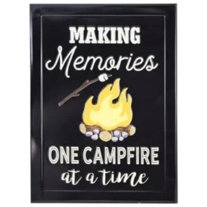 MTL. DSTRSS'D BK. W'SIGN-CAMPFIRE