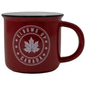 14OZ CER. MUG- ELBOWS UP RED