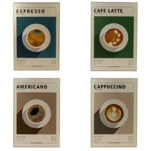 4PC MDF COFFEE WALL ART