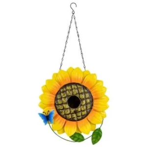 MTL.HANG'G.S'FLWR BIRDHOUSE