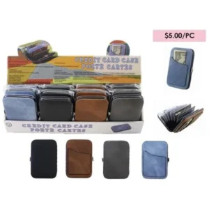 16PC DENIM 7-SLOT CARD HLDR./DISP.
