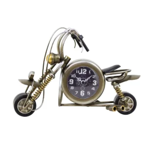 METAL MOTORCYCLE TABLE CLOCK