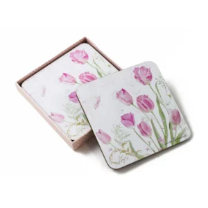 Pink Tulip Coasters