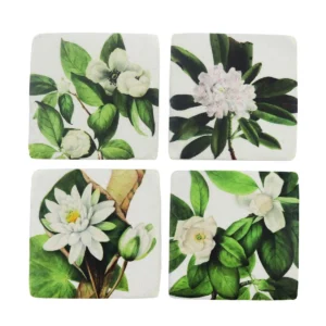 Resin White Flower Coasters