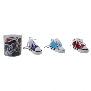 Shoe Key Chain With Pvc Tub Blue/ Light Blue/ Red 3 Colors