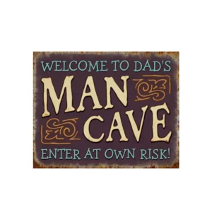 Iron Rustic Plaque- Dads Man Cave