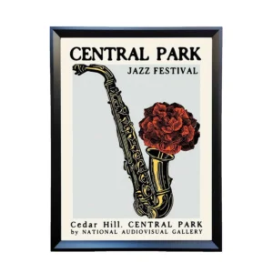 BLACK FRAME WALL ART- CENTRAL PARK JAZZ FESTIVAL