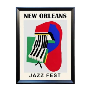 Black Framed Wall Art- New Orleans Jazz Fest