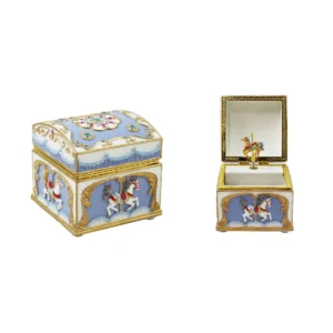 Musical Horse Blue Jewelry Box- Music: Castle In The Sky