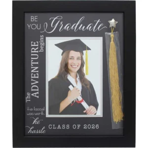 Black Mdf Grad Frame With Gold Tassel