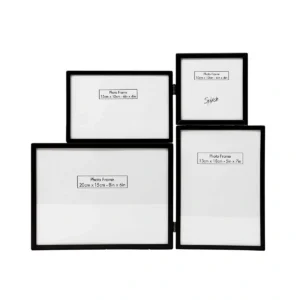 4-Frame Black Steel Collage Frame- 1, 1, 1, 1