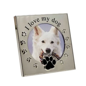 Silver I Love My Dog Frame