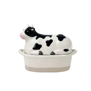 Ceramic Cow Butter Dish