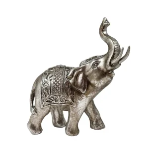 Gold Elephant With Trunk Up